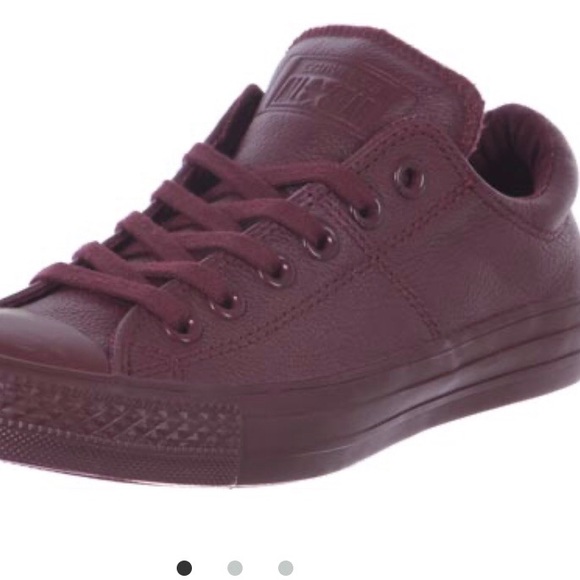converse maroon leather